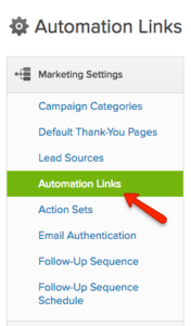 infusionsoft automation links