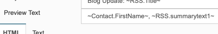 Preview Text in FeedBolt RSS to Email