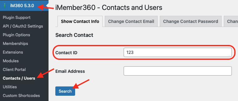 iMember360 Contacts and Users